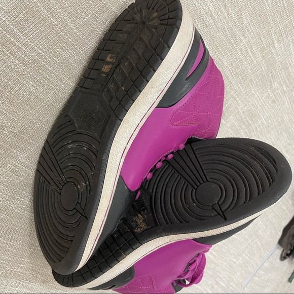 Jordan Youth 1 Flight 3 High Top Sneakers Purple youth Size 6.5 = women's size 8 - Picture 9 of 11